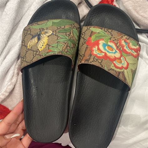 Gucci slides with butterfly